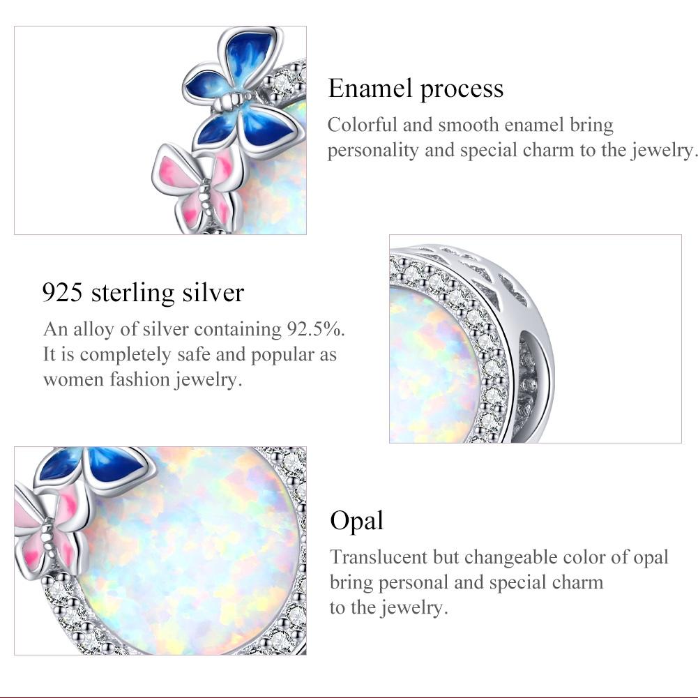 925 Sterling Silver Spring Butterfly Beads For Diy Bracelets & Necklaces 5