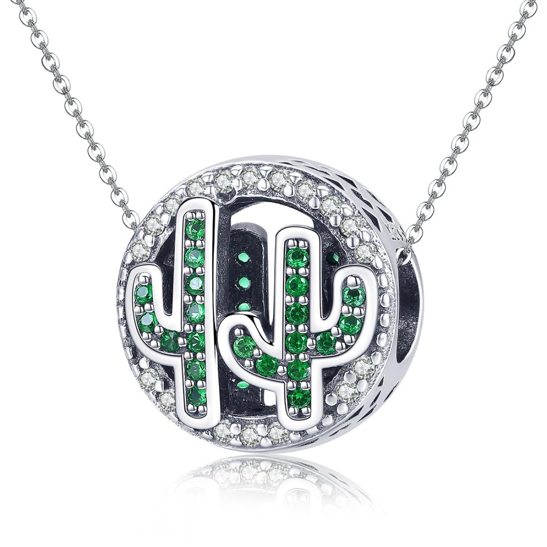 925 Sterling Silver Vigor Cactus Bead Pendant 6