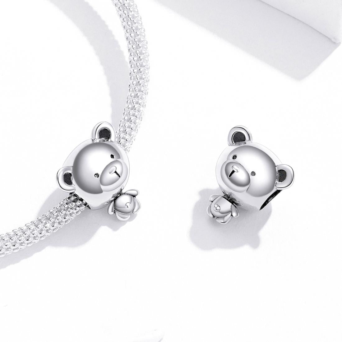 925 Sterling Silver Bear Bead Bracelet Accessories 7