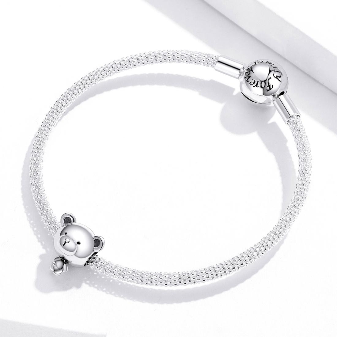 925 Sterling Silver Bear Bead Bracelet Accessories 8
