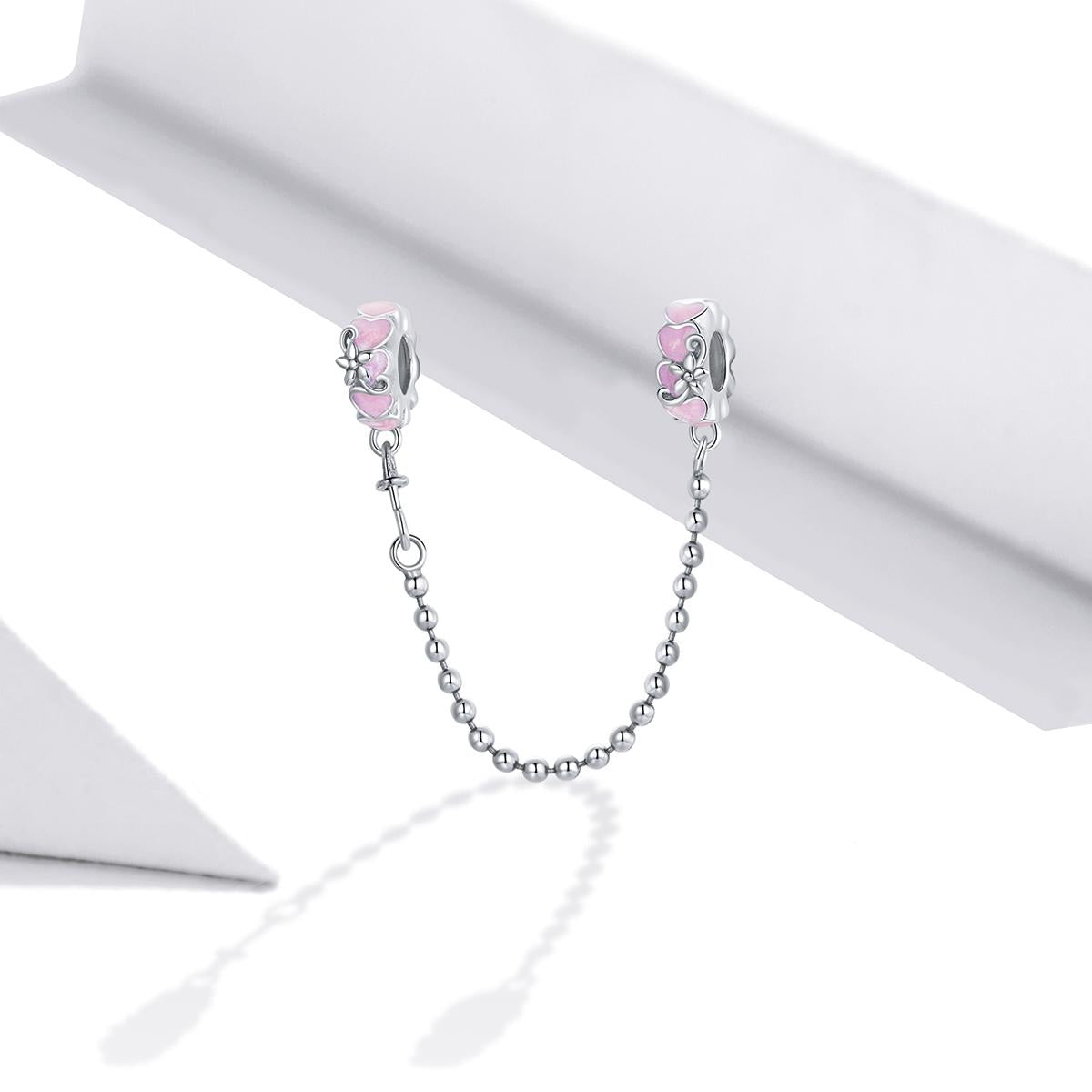 925 Sterling Silver Heart Safety Chain For Diy Bracelets & Necklaces 3