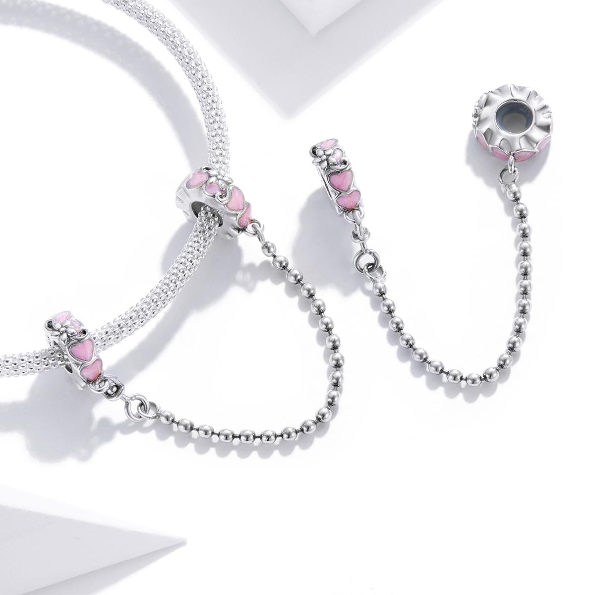 925 Sterling Silver Heart Safety Chain For Diy Bracelets & Necklaces 4