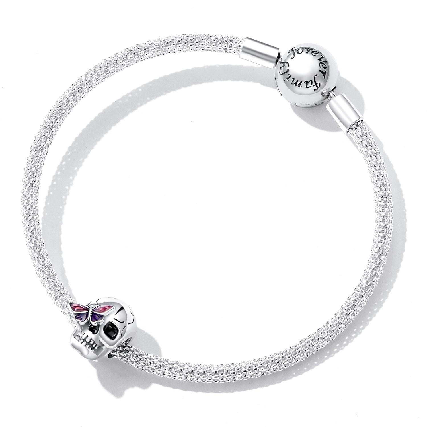 925 Sterling Silver Retro Skull Beads For Diy Bracelets & Necklaces 7
