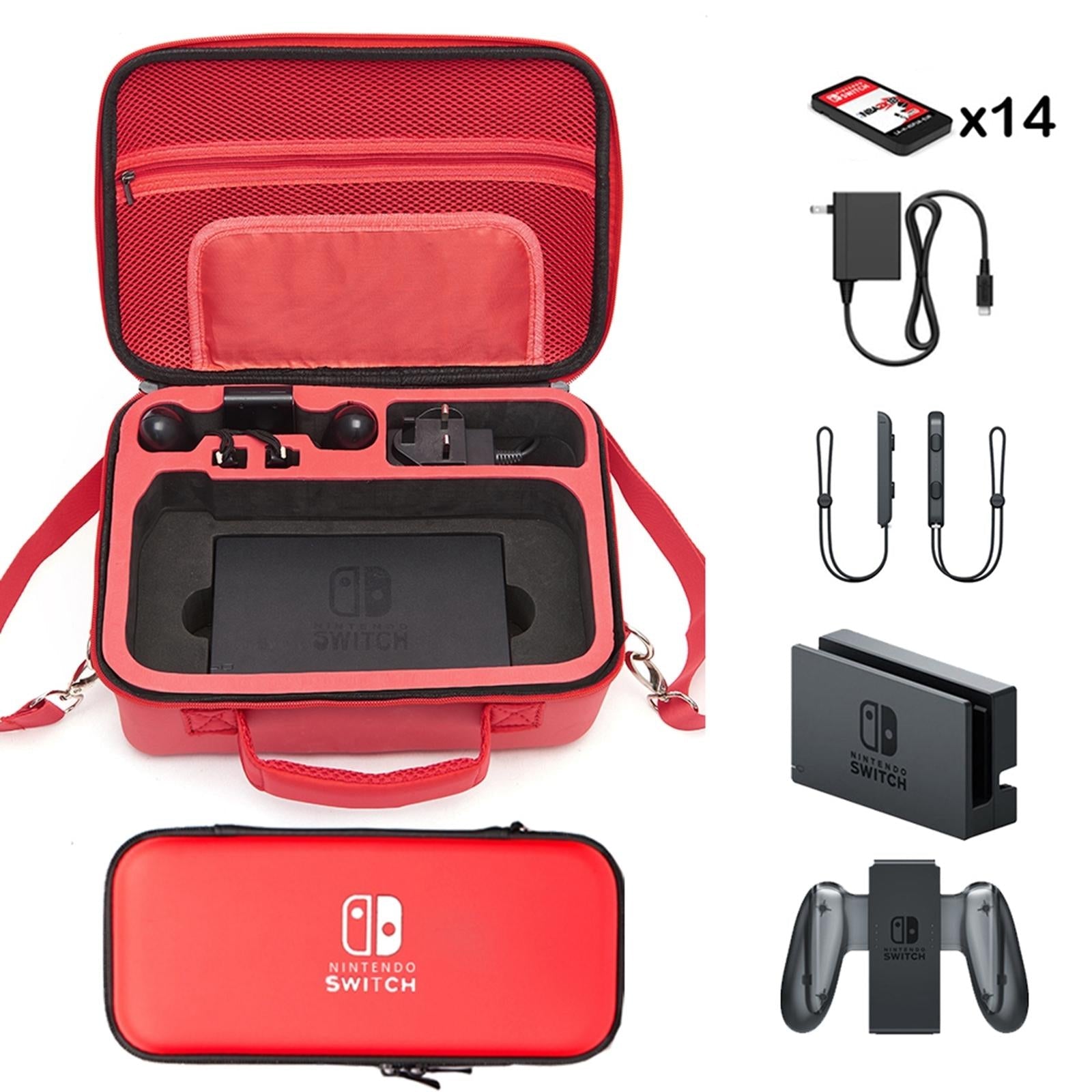 Compact Switch Shoulder Bag with Game Host Storage 12
