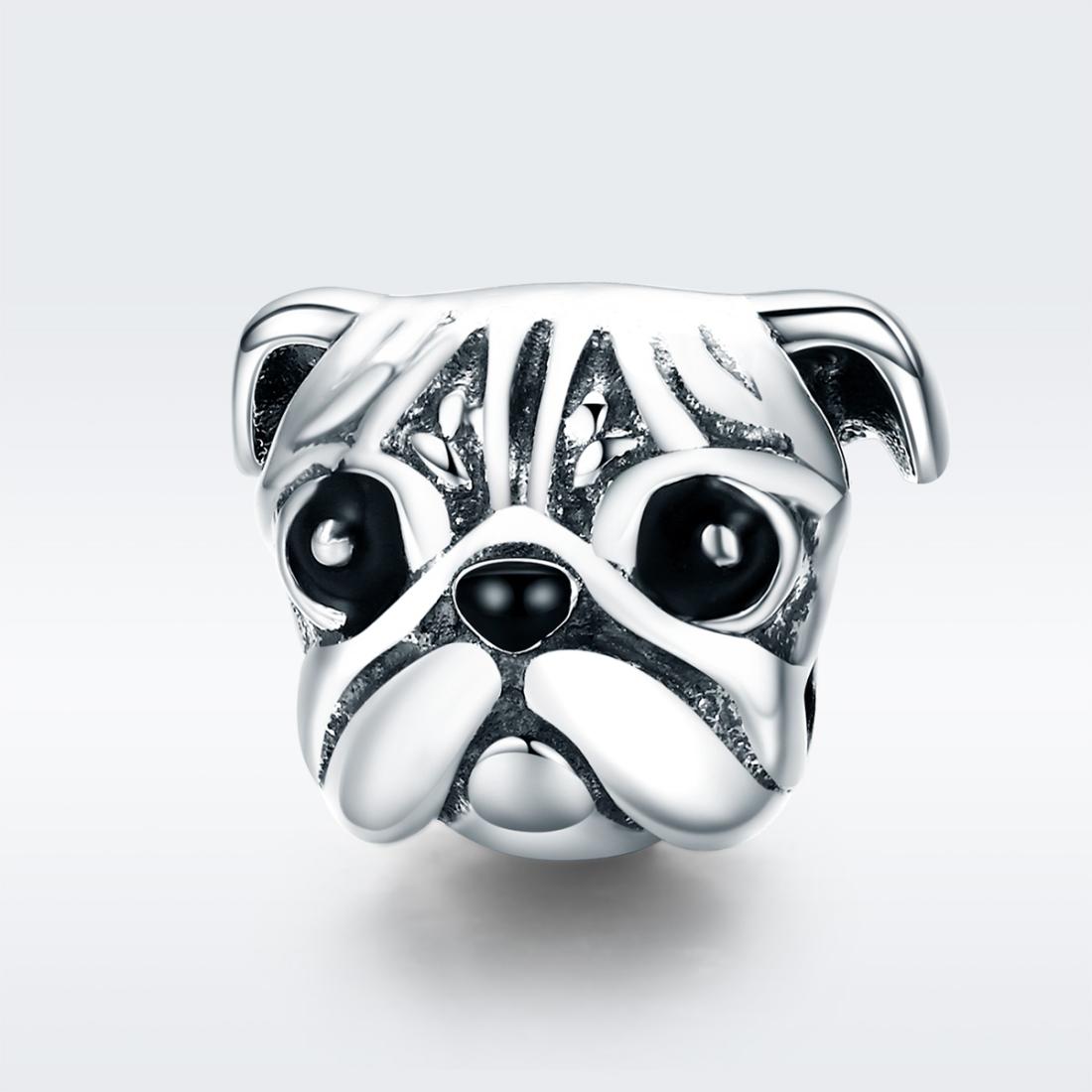 925 Sterling Silver Pug Diamond Bead Bracelet Accessory 3