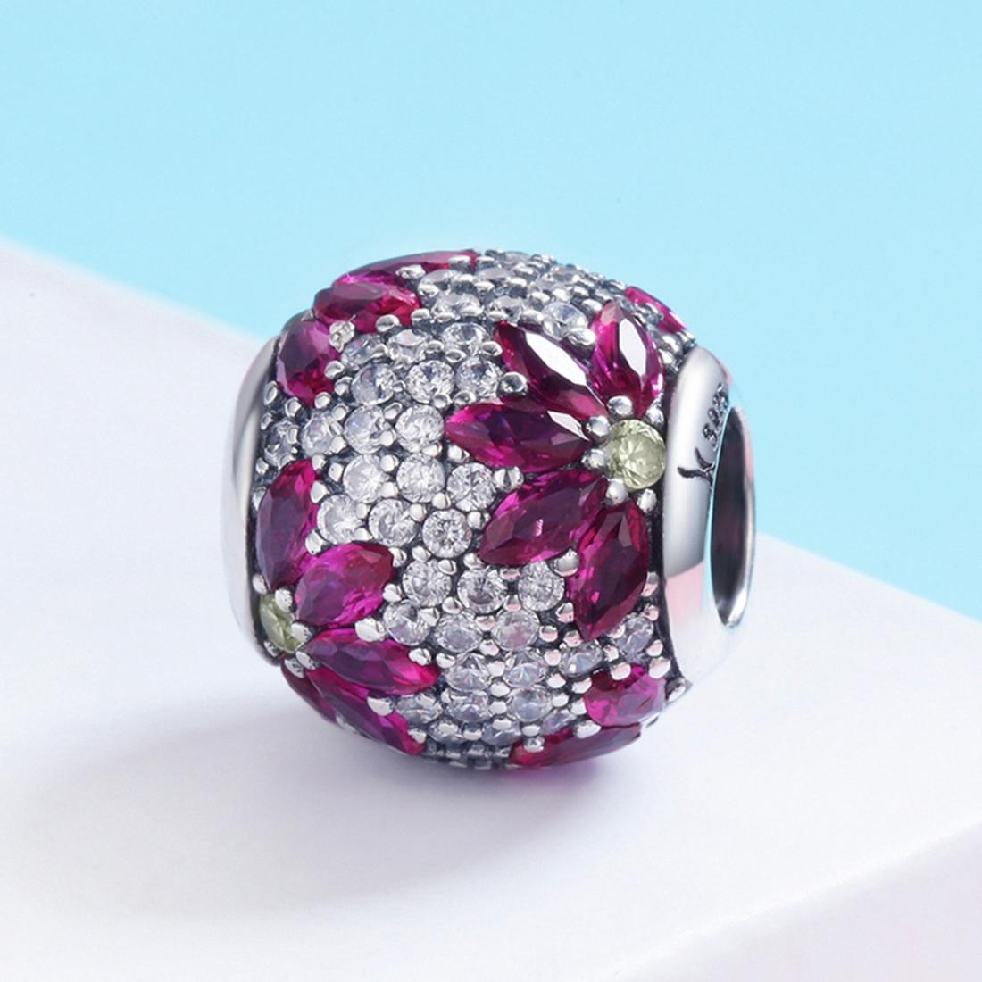 925 Sterling Silver Spring Flower Beads For Diy Bracelets & Necklaces 3