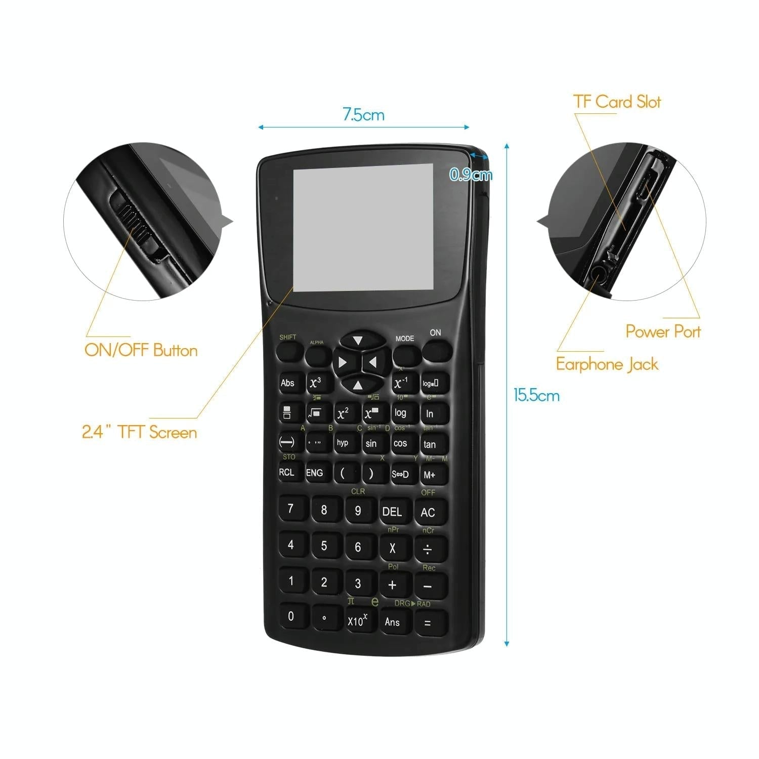2.4 Inch Anti Peeping Scientific Calculator With Display Sound Recording Radio Music & Video 3