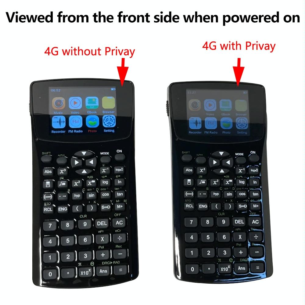 2.4 Inch Anti Peeping Scientific Calculator With Display Sound Recording Radio Music & Video 6