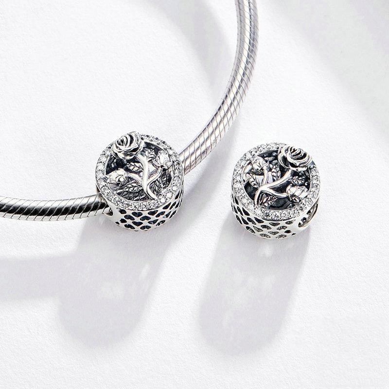 925 Sterling Silver Rose Beads For Diy Jewelry Accessories 4
