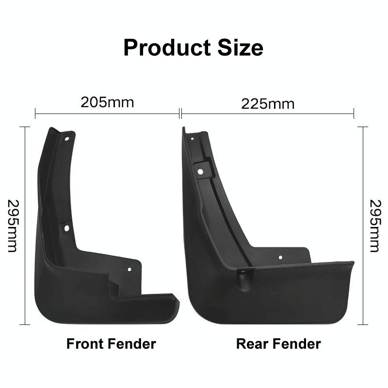 For Toyota Avanza 2022 4Pcs / Set Car Auto Soft Plastic Splash Flaps Fender Guard 4