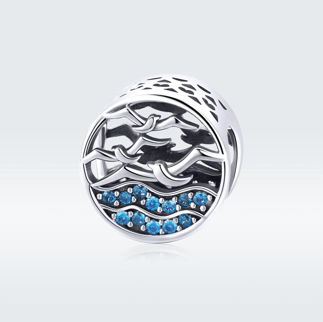 925 Sterling Silver Blue Seagull Beaded Bracelet Accessories 3
