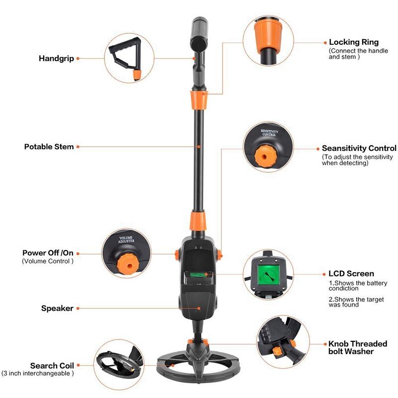 Lcd Screen Children's Metal Detector - 10cm Range 14