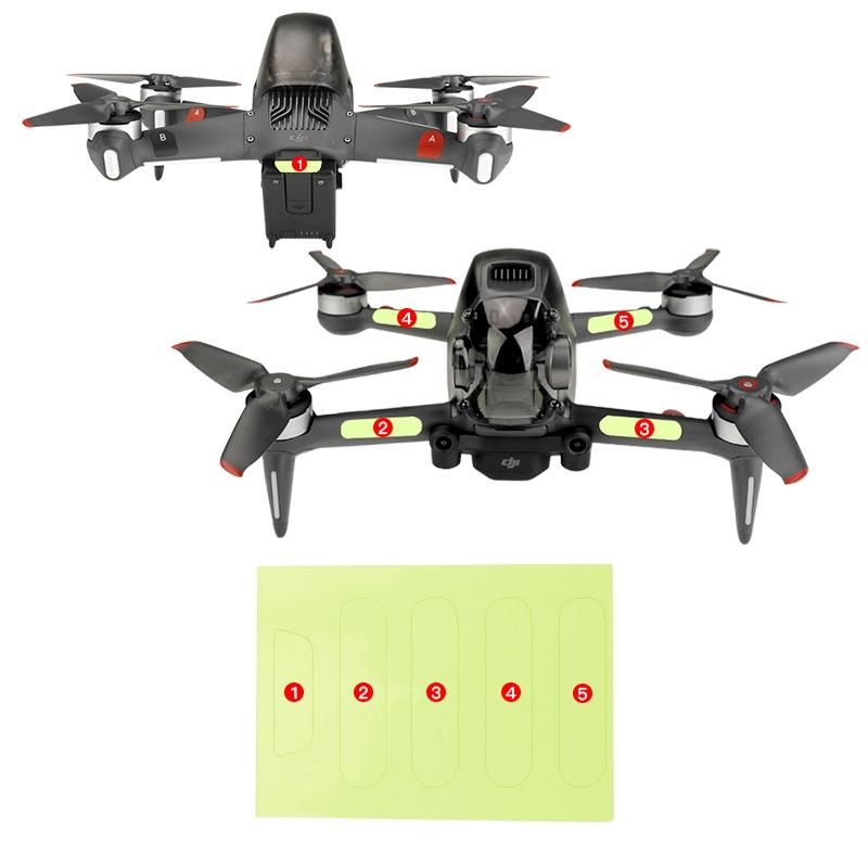 2-pack Luminous Night Flight Stickers for Dji Fpv Drone 4