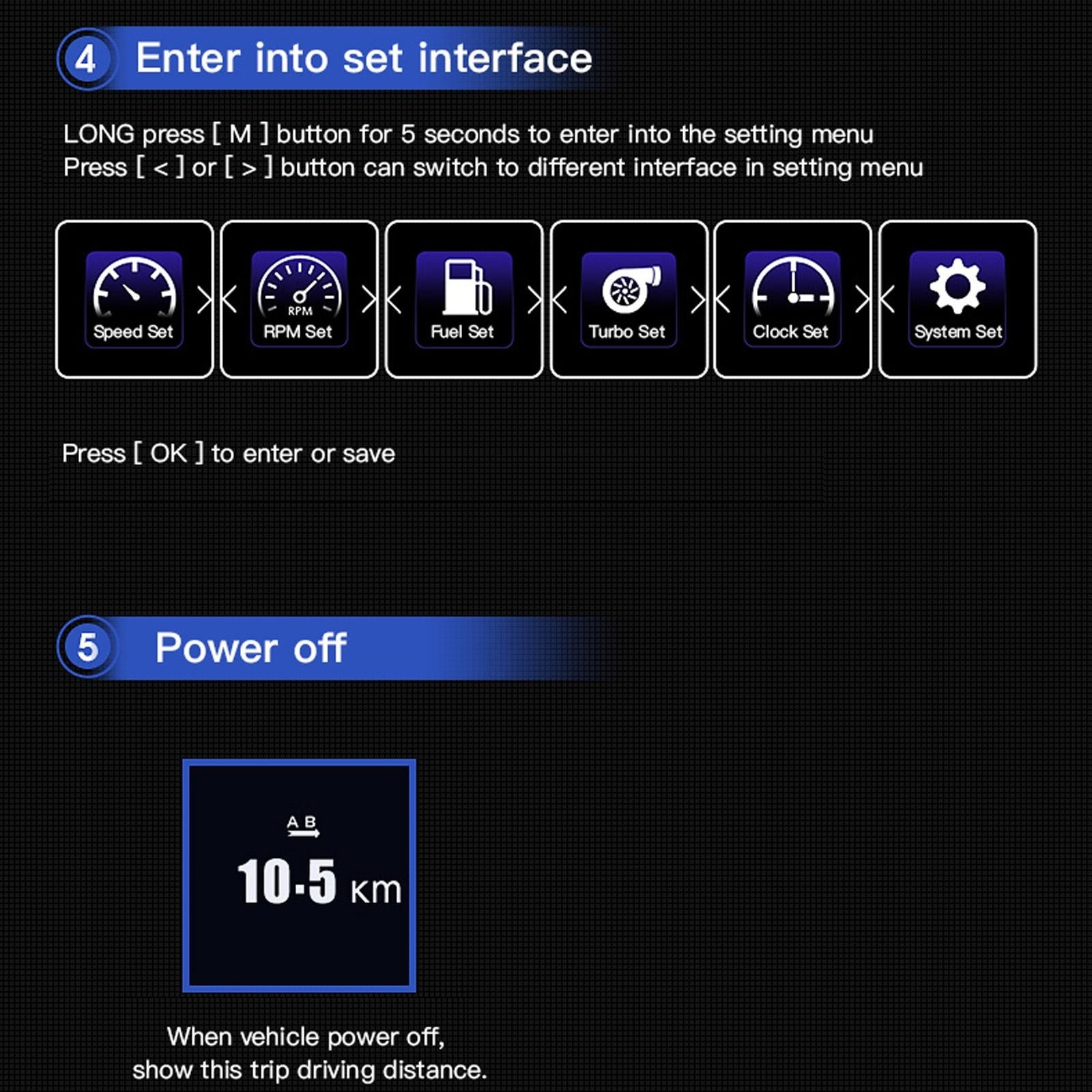 Car Hud Head Up Display Obd Gps Driving Computer Code Table 6