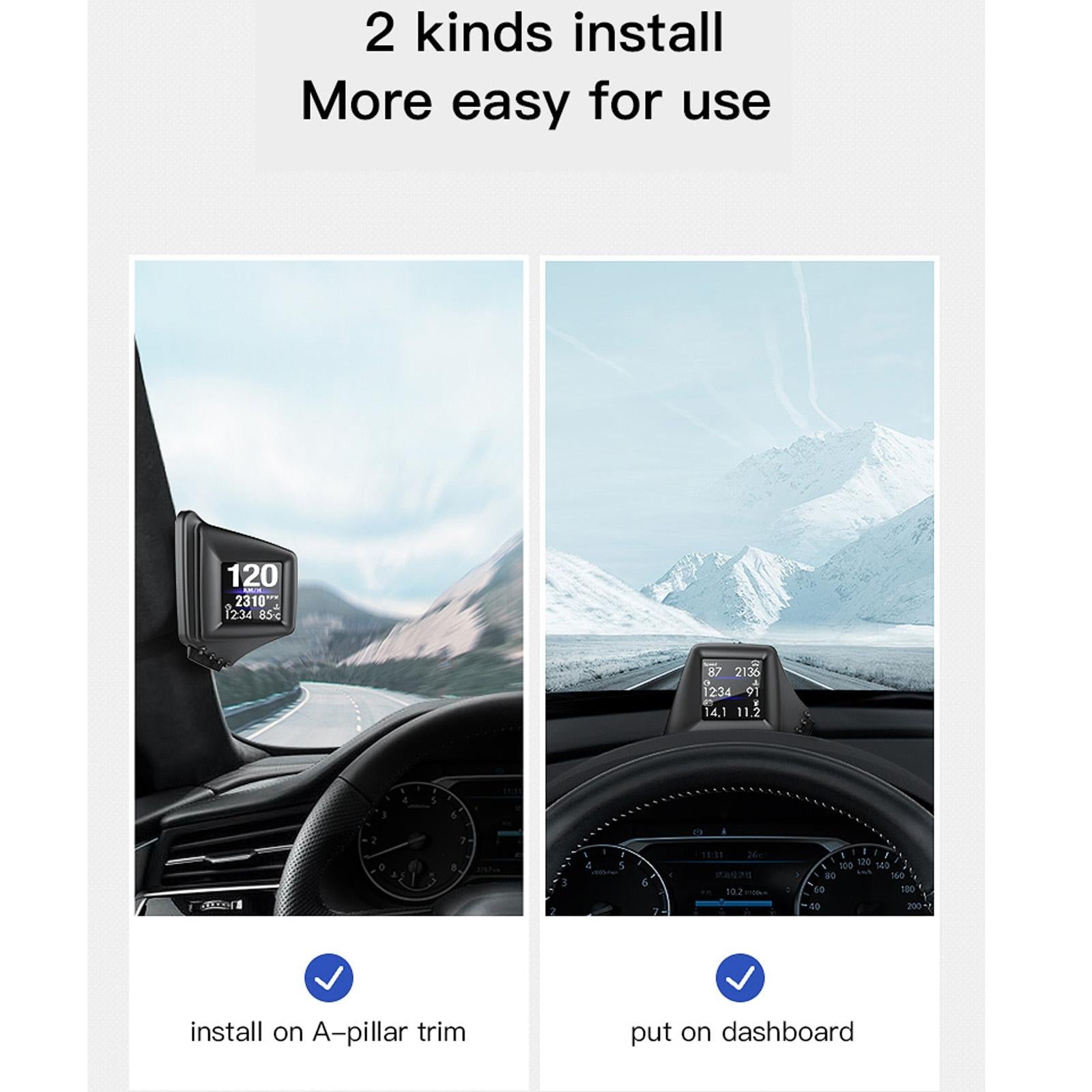 Car Hud Head Up Display Obd Gps Driving Computer Code Table 7