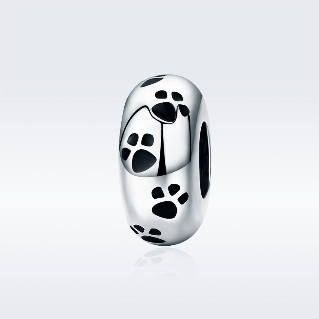 925 Sterling Silver Pet Imprint Diamond Bead Bracelet Accessory 3