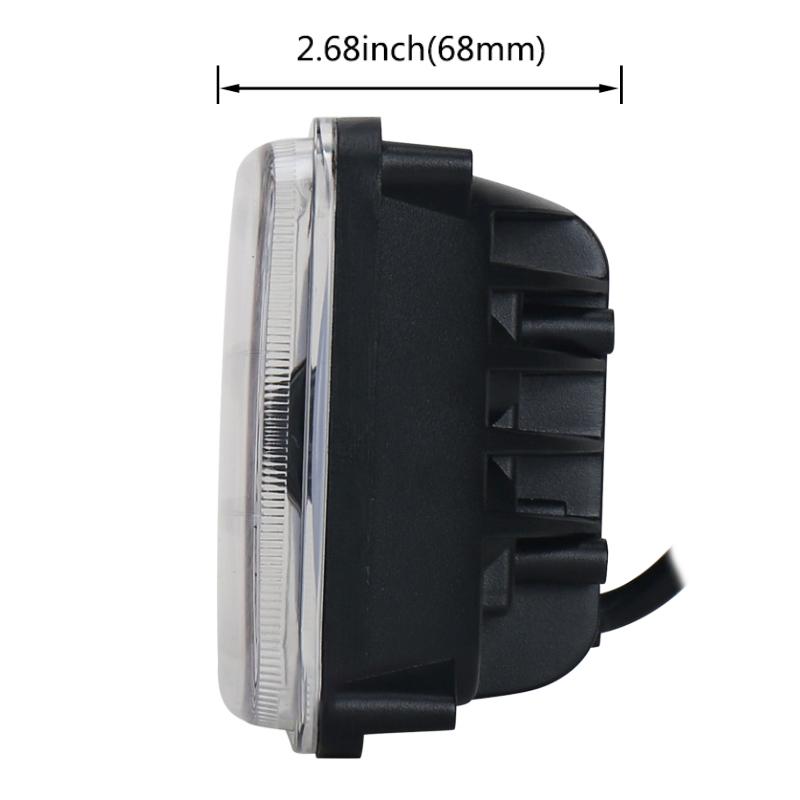 5 Inch 30W Dc 10 - 30V 7200Lm Ip67 Car Led Turn Signal / Headlight With Angel Eyes 3