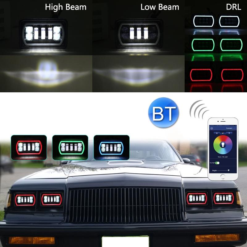 5 Inch 30W Dc 10 - 30V 7200Lm Ip67 Car Led Turn Signal / Headlight With Angel Eyes 6