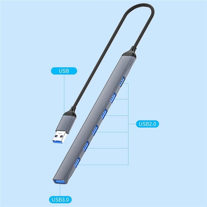 7-Port Usb 3.0 / 2.0 Hub Expansion Dock Station 4