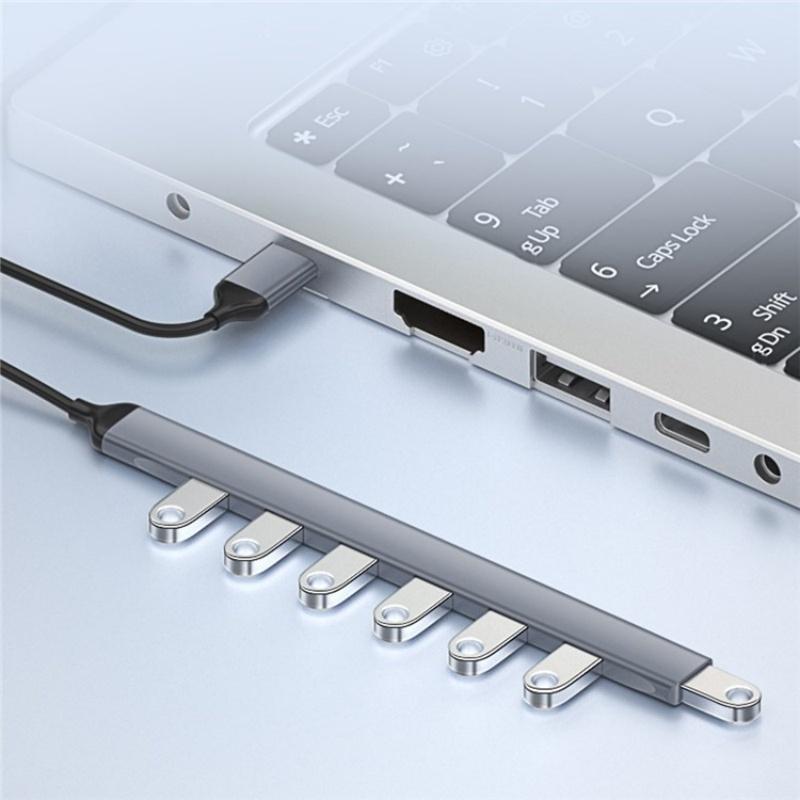 7-Port Usb 3.0 / 2.0 Hub Expansion Dock Station 6