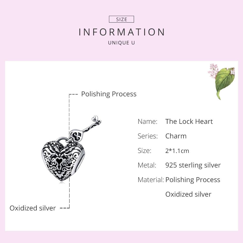 925 Sterling Silver Retro Heart Beaded Bracelet 6