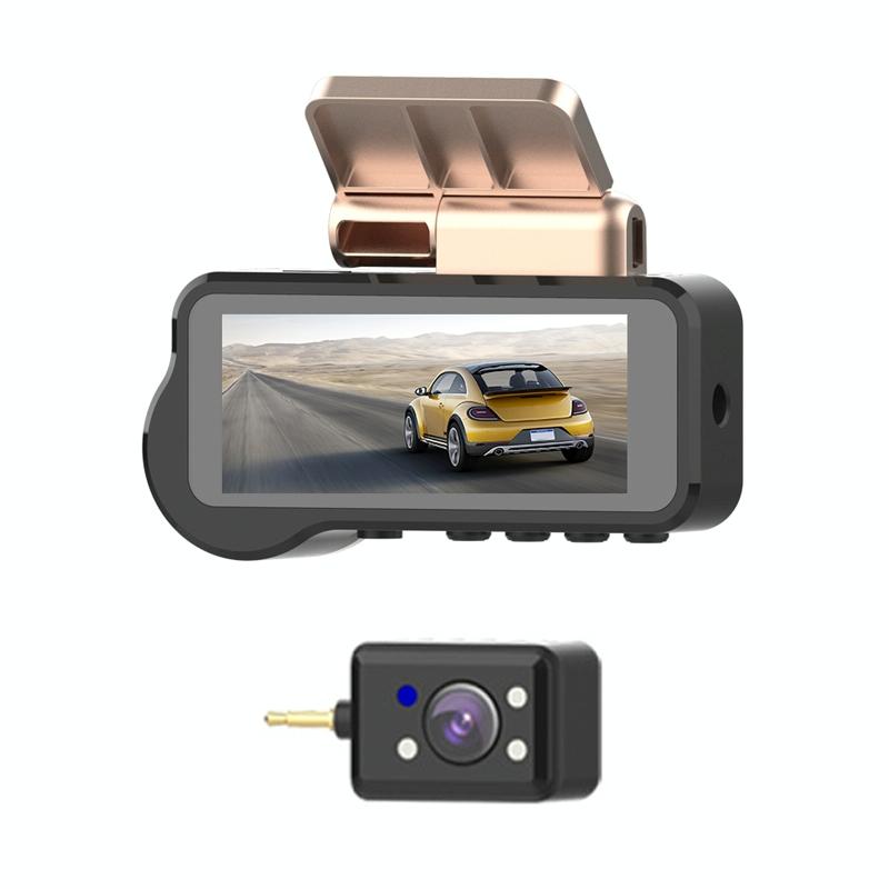 1080p Hd Night Vision Wifi Driving Recorder with In-car Camera - 3.16 Inch 3