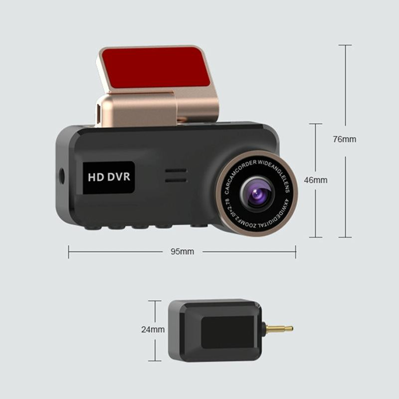 1080p Hd Night Vision Wifi Driving Recorder with In-car Camera - 3.16 Inch 5