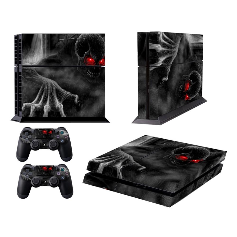 Stylish Dark Devil Pattern Protective Sticker for Sony Ps4 3