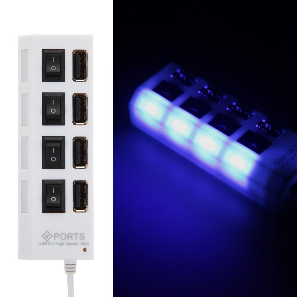 4-Port Usb Hub With High Speed 2.0 Splitter And On / Off Switch 3