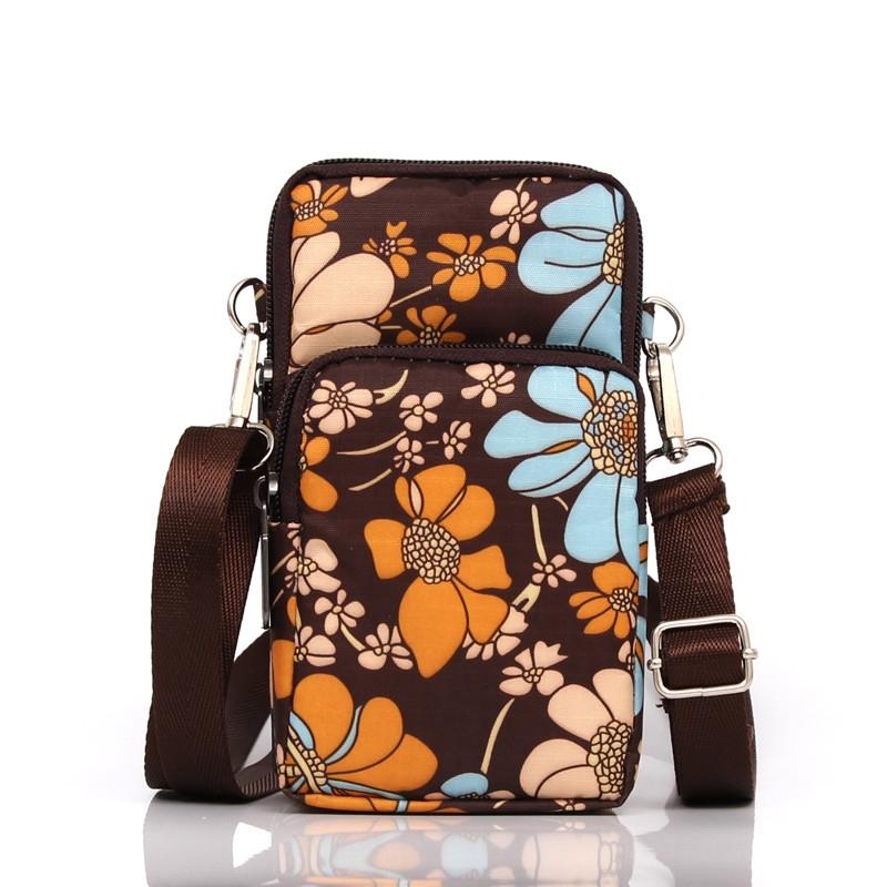 Animal Park Mini Crossbody Phone Wallet With Arm Band - Black Flower1 10