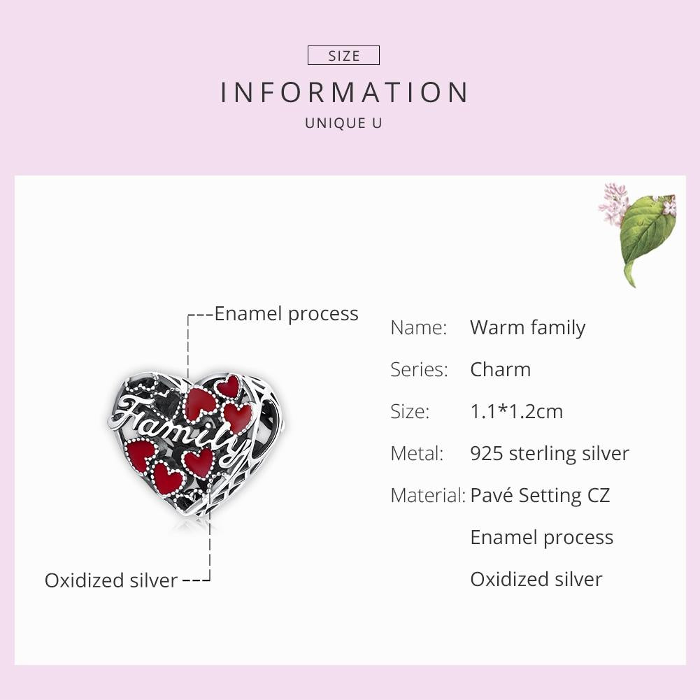 925 Sterling Silver Family Love Beads For Diy Bracelets & Necklaces 5
