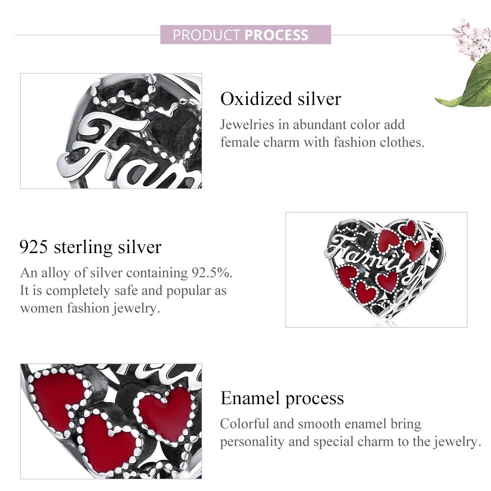 925 Sterling Silver Family Love Beads For Diy Bracelets & Necklaces 6