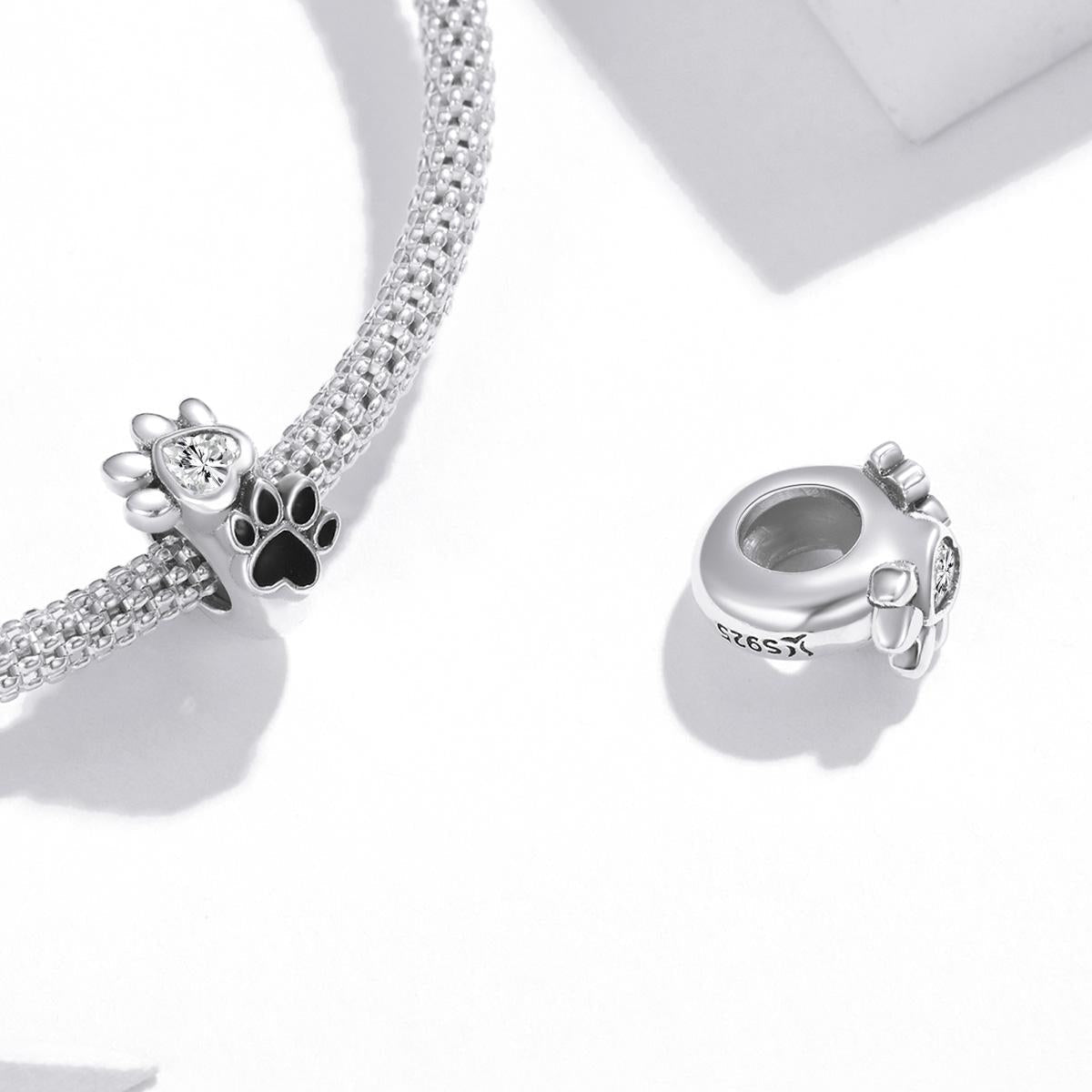 925 Sterling Silver Pet Imprint Beads For Diy Bracelets & Necklaces 7