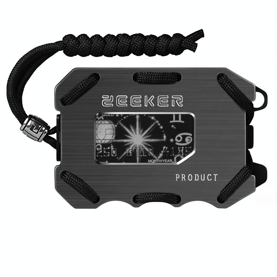 Rfid Metal Card Holder With Bottle Opener Gray Brushed Edc Wallet