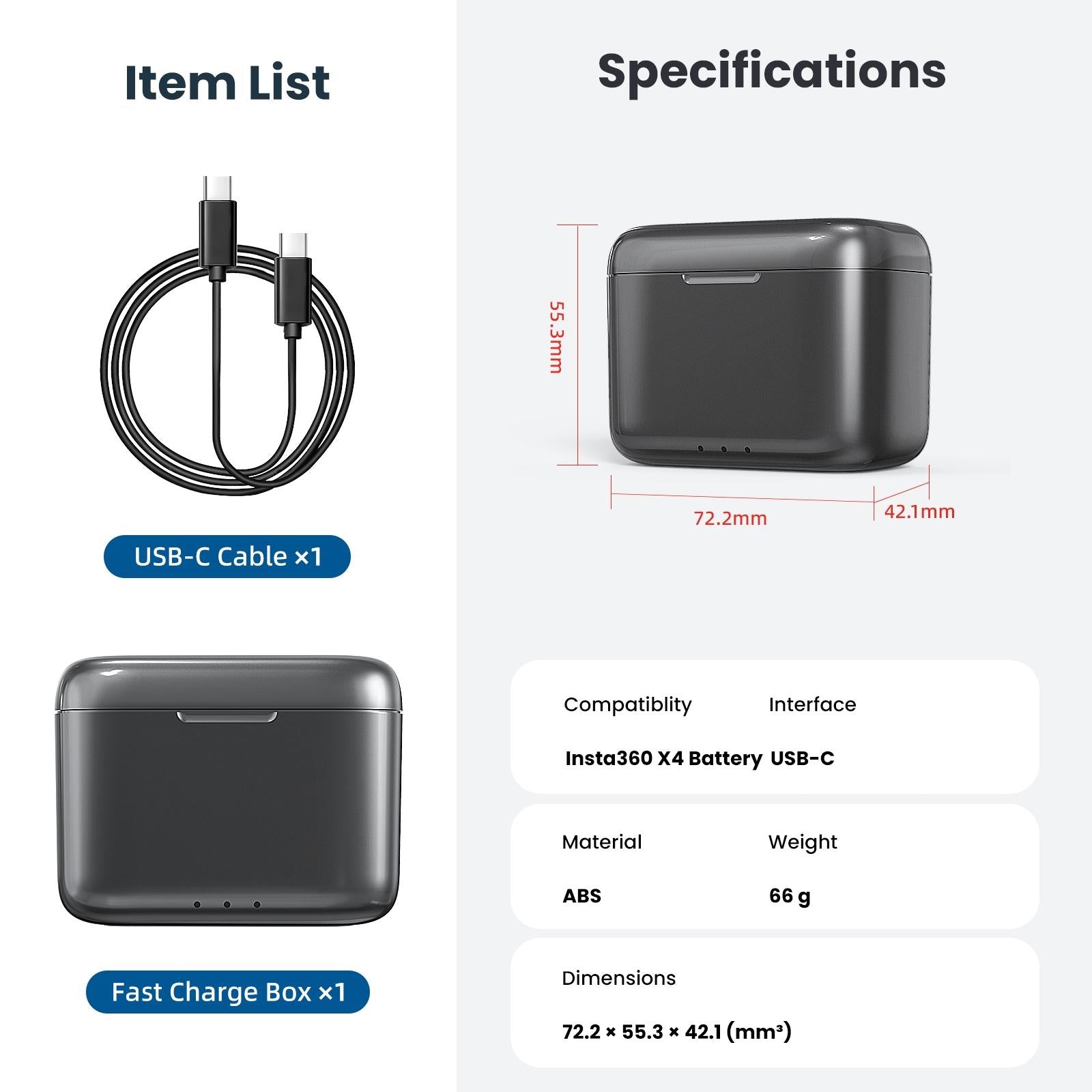 Fast Charge Battery Box for Sports Camera Accessories 6