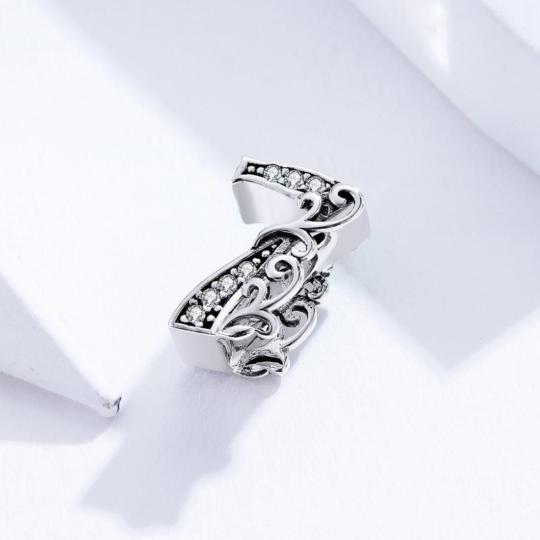925 Sterling Silver Relief Number Series 0 9 Beads For Diy Bracelets And Necklaces Style - 7 4