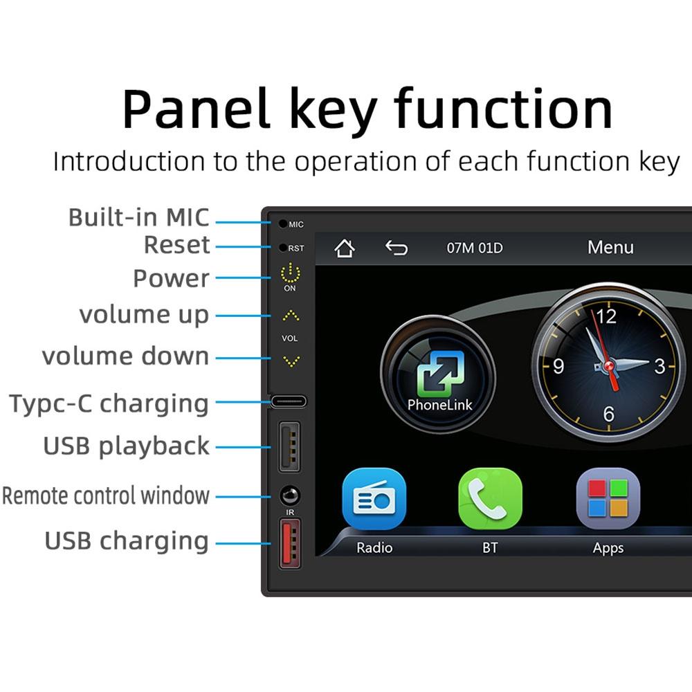 7 Inch Wireless Carplay Mp5 Player - Bluetooth / Reverse / Mobile Internet 5