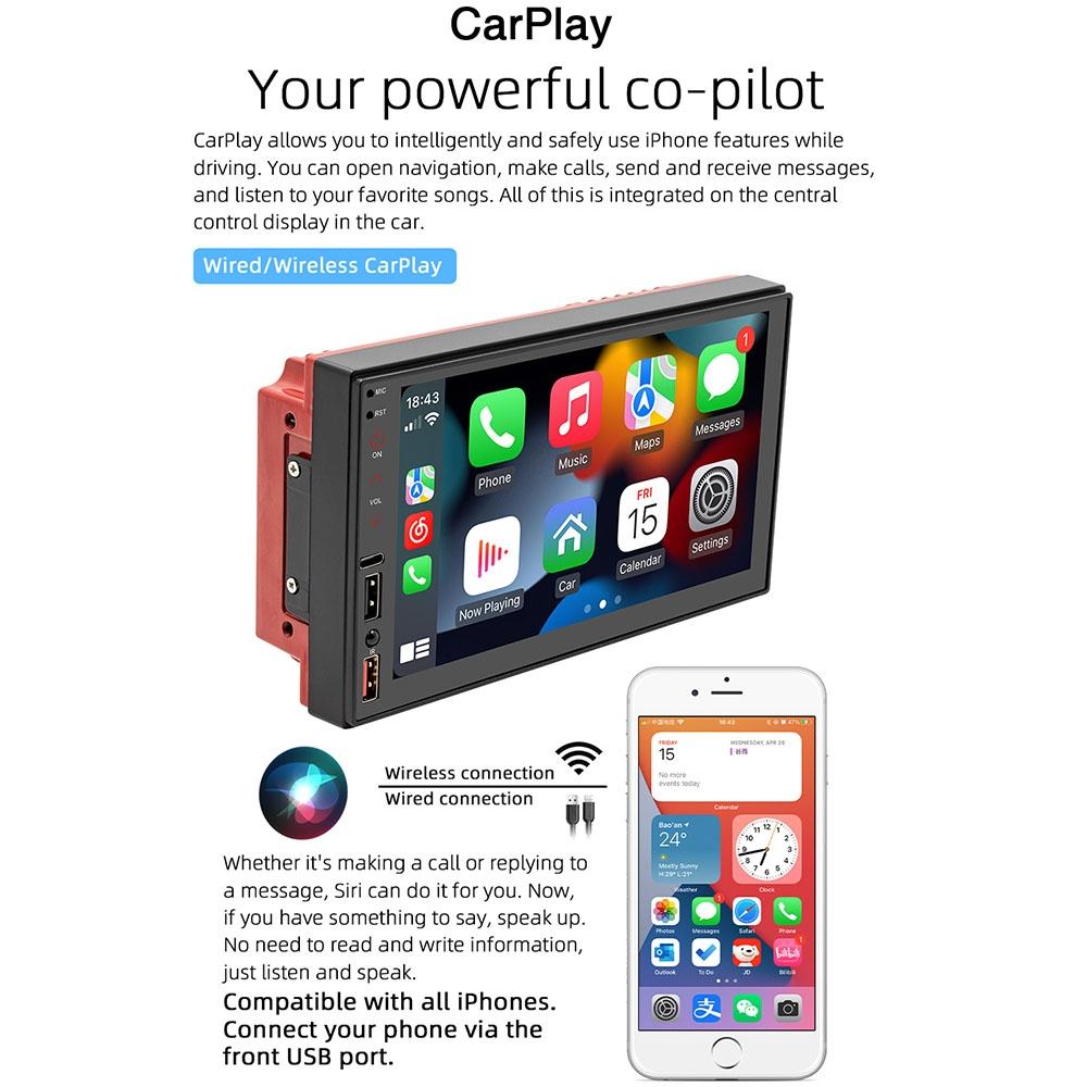 7 Inch Wireless Carplay Mp5 Player - Bluetooth / Reverse / Mobile Internet 6