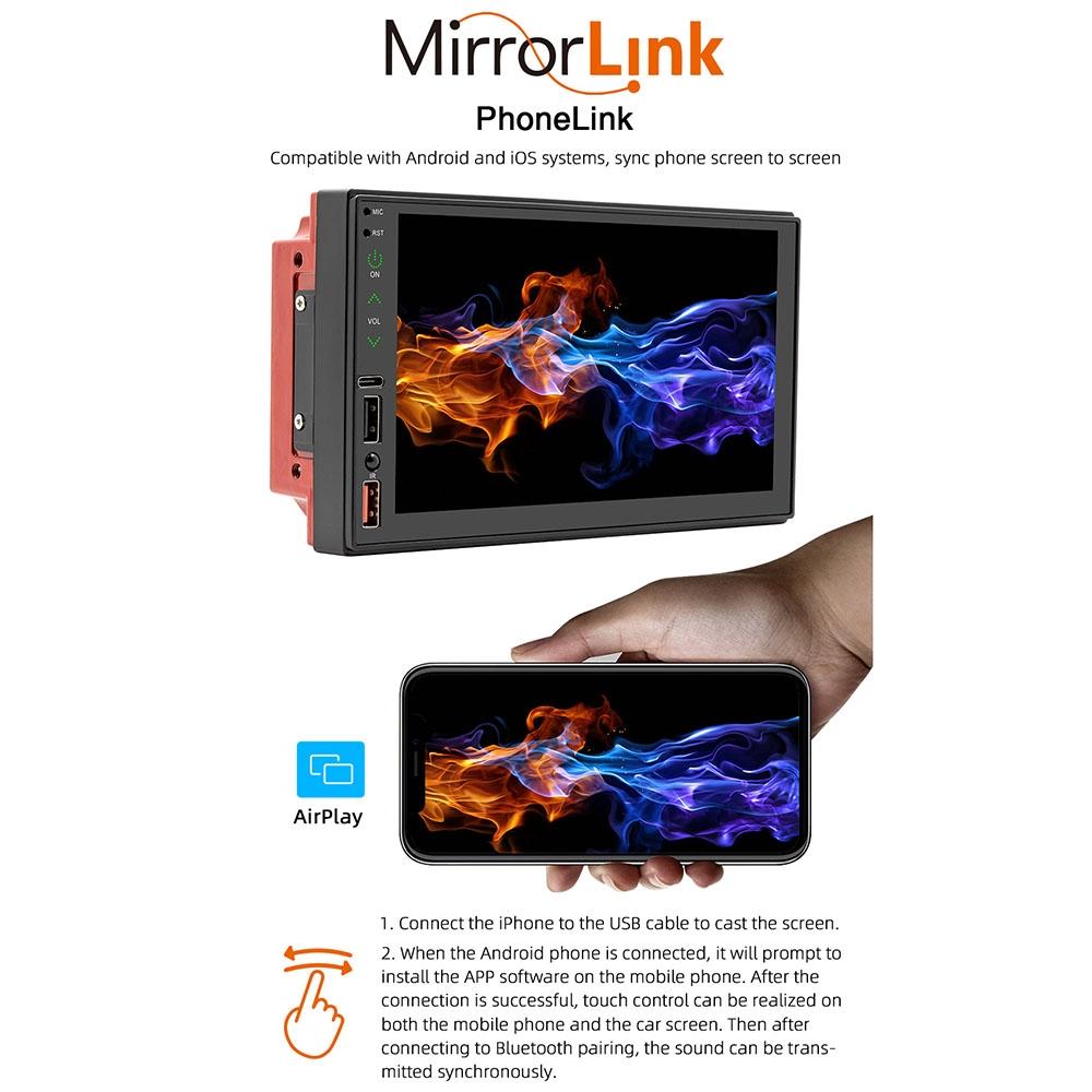 7 Inch Wireless Carplay Mp5 Player - Bluetooth / Reverse / Mobile Internet 8