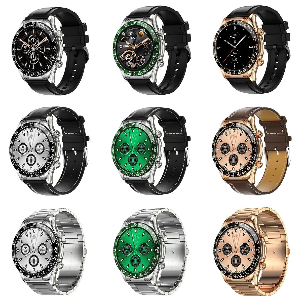 Smart Bluetooth Calling Watch With Nfc Function - Green Silver Steel 3