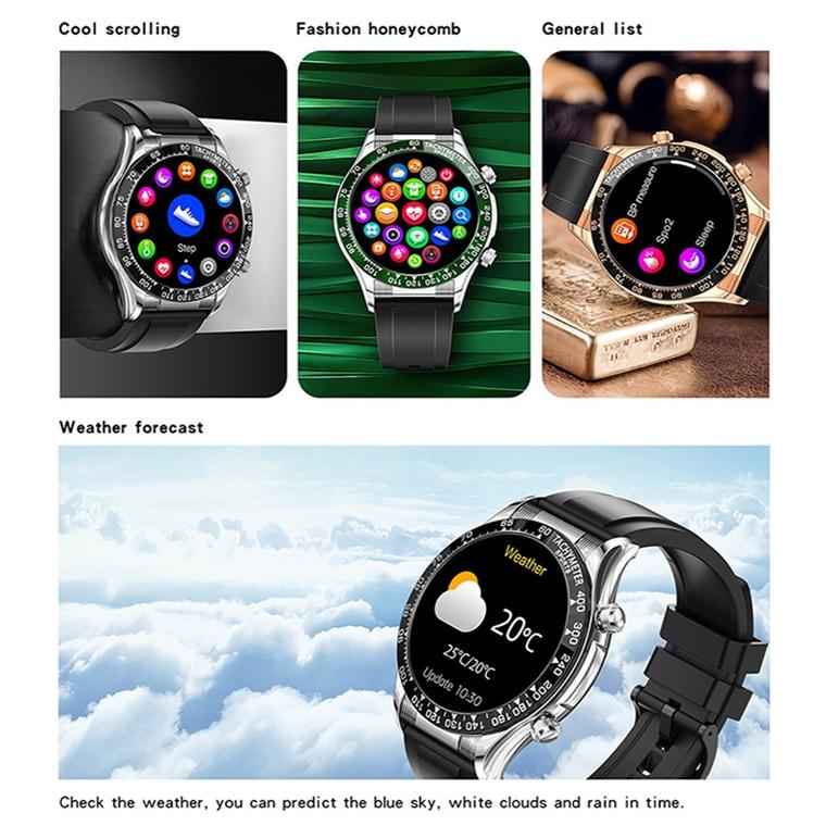 Smart Bluetooth Calling Watch With Nfc Function - Green Silver Steel 7
