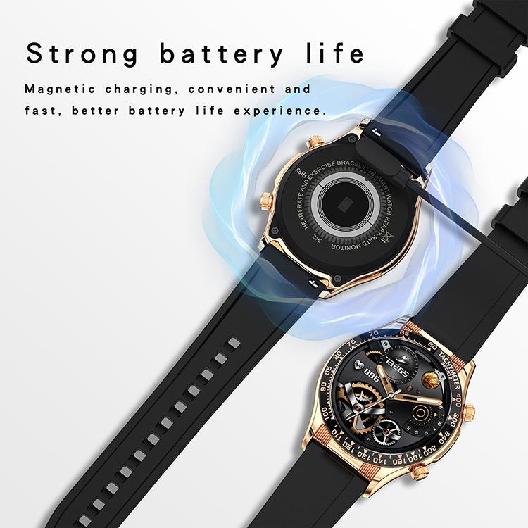 Smart Bluetooth Calling Watch With Nfc Function - Green Silver Steel 8