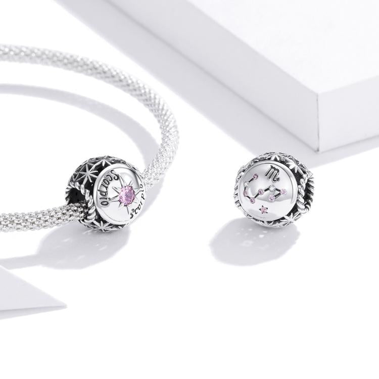 925 Sterling Silver Zodiac Zircon Bead Bracelet / Necklace Set Scorpio Style - Scorpio 5