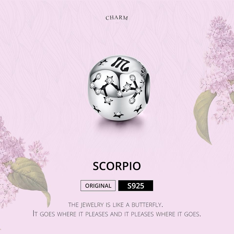 925 Sterling Silver Diy Beaded Bracelet For Scorpio Style - Scorpio 4