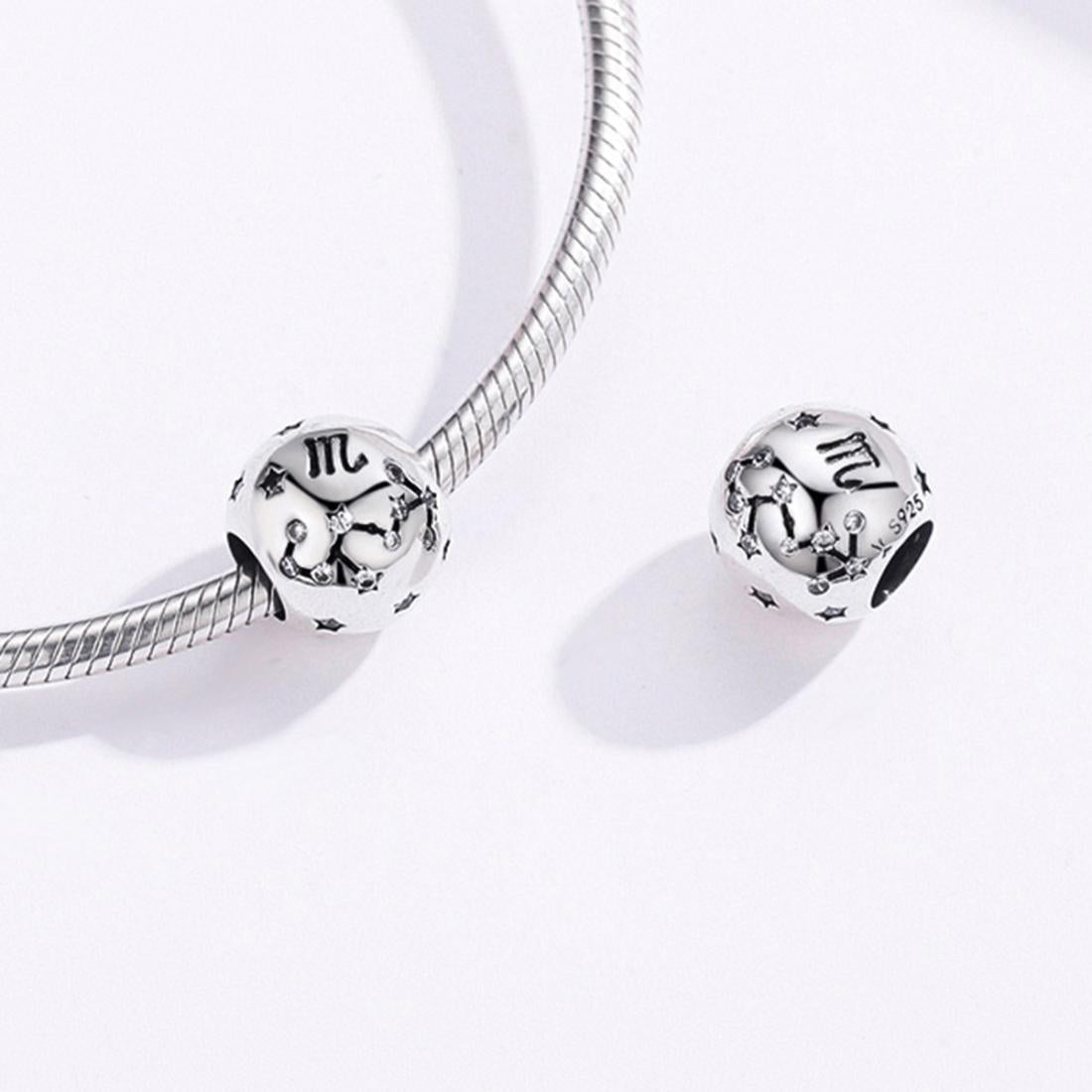 925 Sterling Silver Diy Beaded Bracelet For Scorpio Style - Scorpio 6