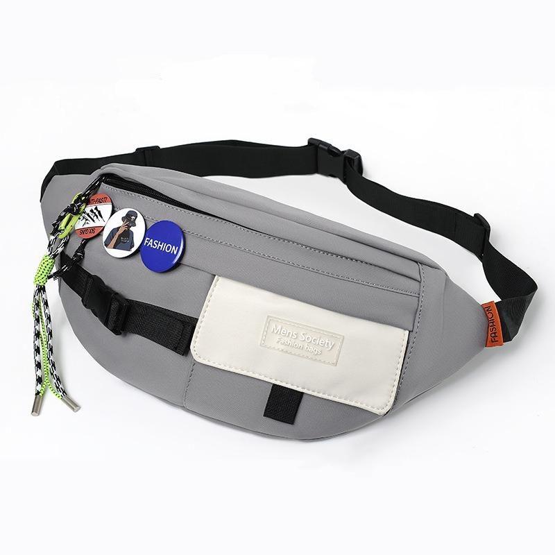 Chest Shoulder Messenger Bag Badge - White + Badge + Lanyard 15