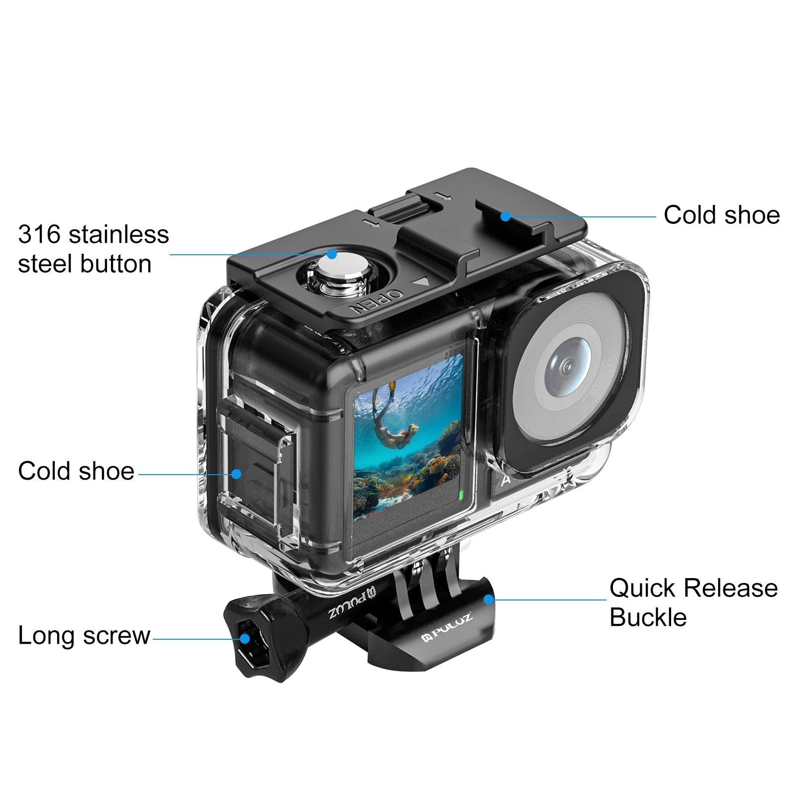 Waterproof Diving Case for Dji Action 3 / 4 - 40m Depth 4