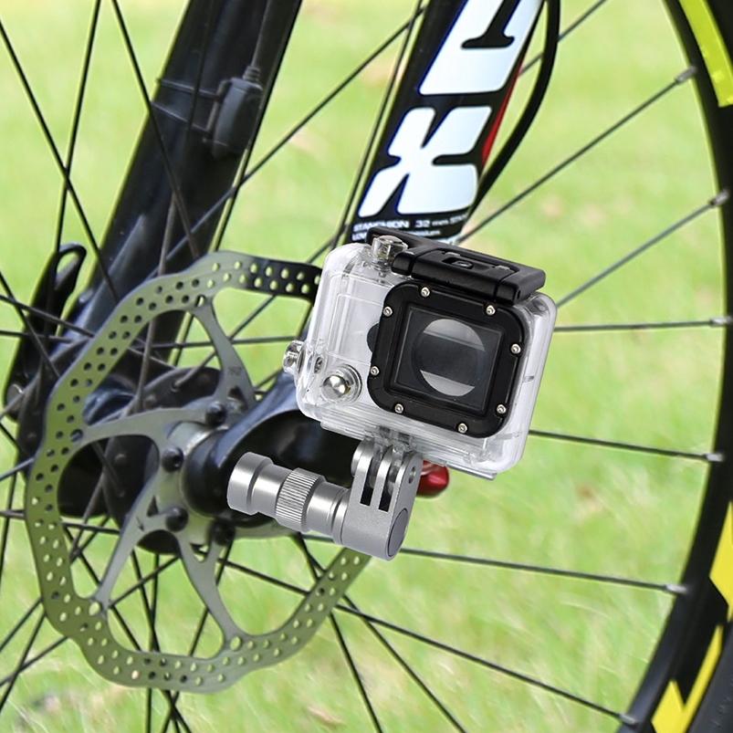Universal Bike Wheel Mount for Gopro and Other Action Cameras - Adjustable 6