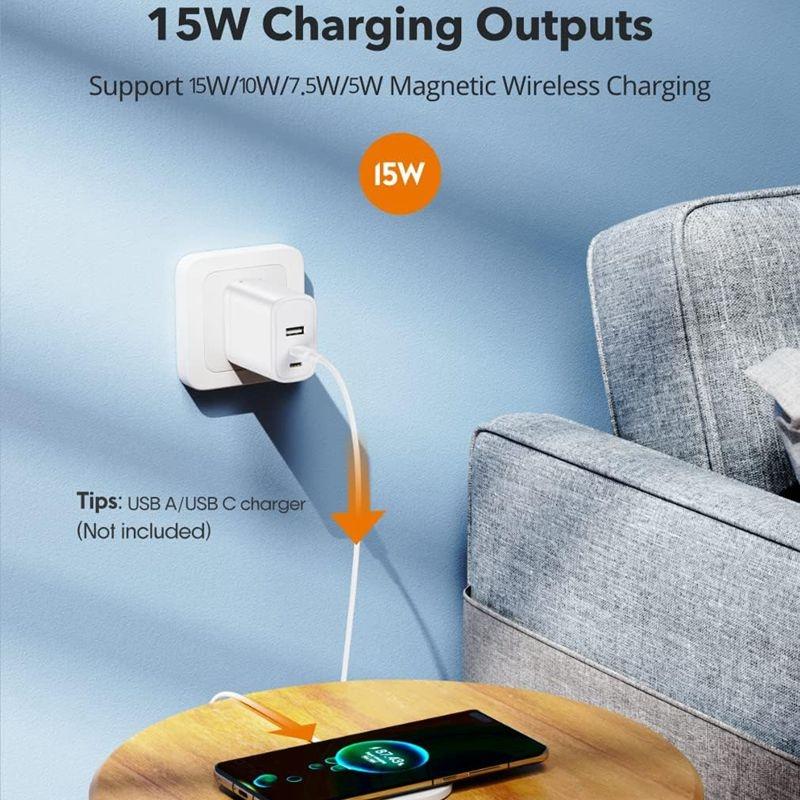 15W Magsafe Wireless Charger For Iphone / Airpods Pro 5