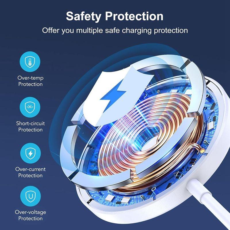 15W Magsafe Wireless Charger For Iphone / Airpods Pro 6